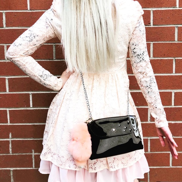 90’s -Inspired Black Vinyl Jelly Bag - Picture 8 of 9